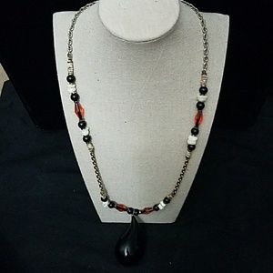 !!NEGOTIABLE!! Black Teardrop Necklace